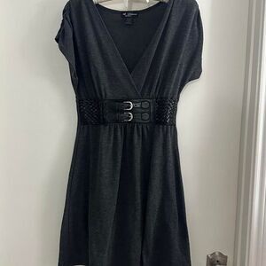 Delicious Women's Grey and Black Dress